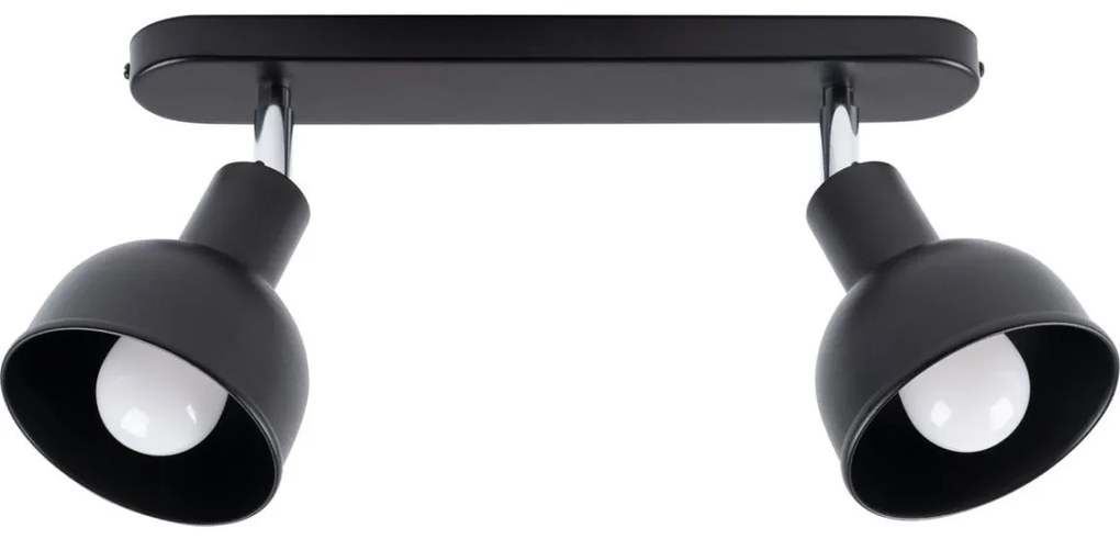 Sollux SL.1317 - Spotlámpa ELBA 2xE27/15W/230V fekete