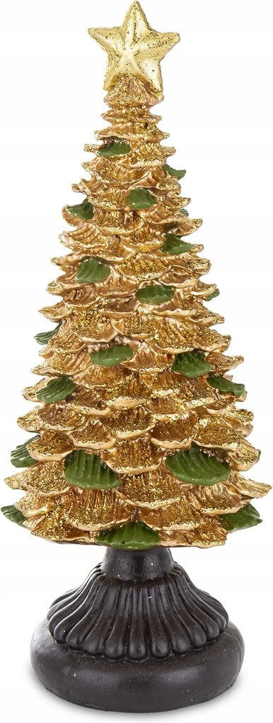 Karácsonyfa Figura Arany-zöld 25x10x10cm 171467 Art-Pol