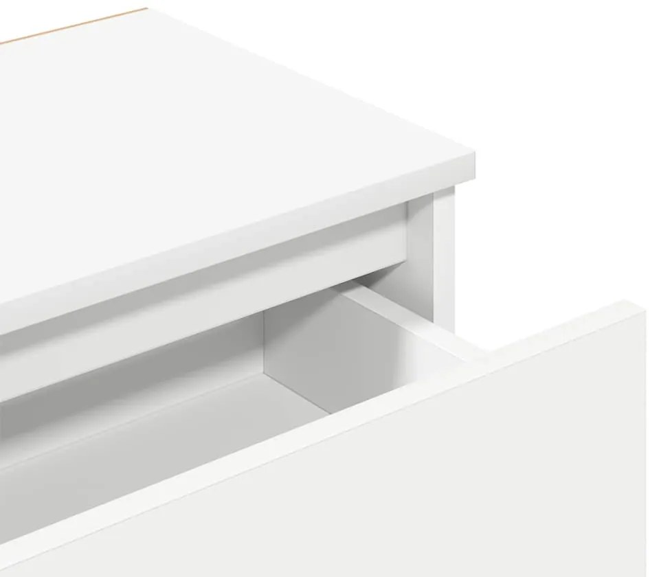 2 db fehér szerelt fa éjjeliszekrény 40 x 30 x 39 cm