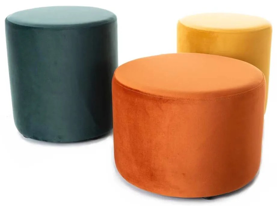 Caen Velvet 3x zsámoly készlet, színek keveréke