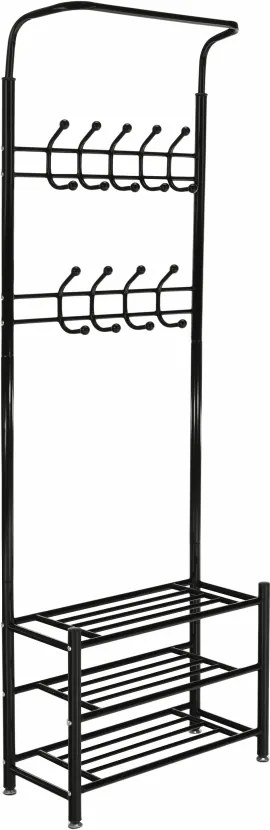 Fogas cipőtartóval, fekete fém, BARNUM