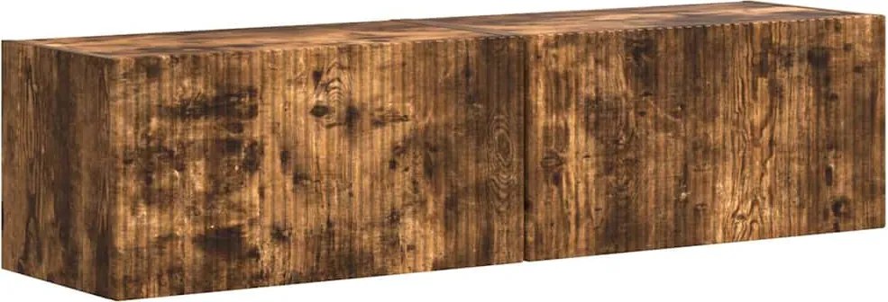 vidaXL TV Fali Szekrény 2 pcs Füstölt tölgy 60 x 31 x 29.5 cm Faanyag