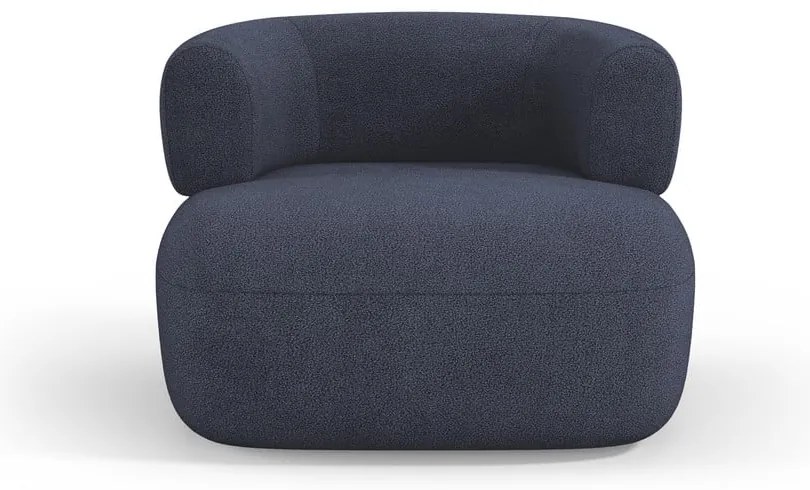 Sötétkék buklé fotel Jenny – Micadoni Home