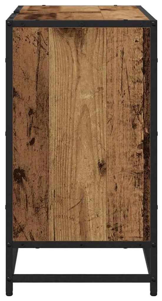 vidaXL Fürdőszoba Székény polcokkal Öreg fa 65 x 33 x 60 cm Faanyag