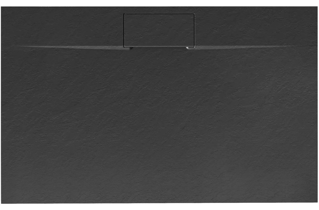 Zuhanytálca Bazalt long Black 80x100