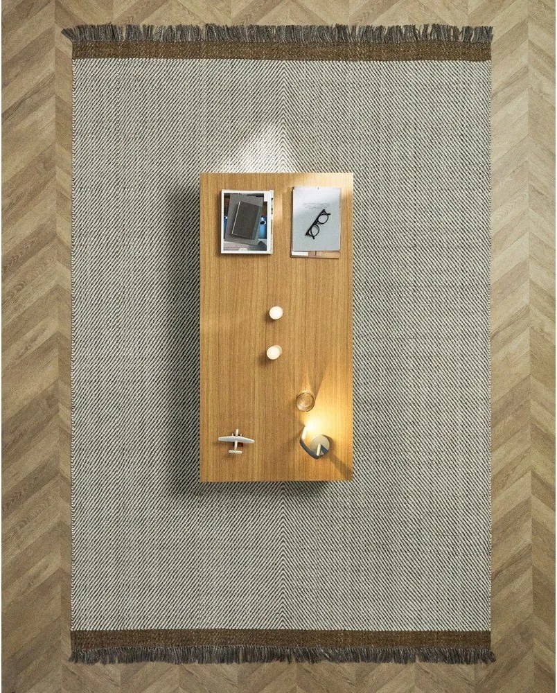 Krémszínű kézi szövésű gyapjú szőnyeg 200x300 cm Brina – Kave Home