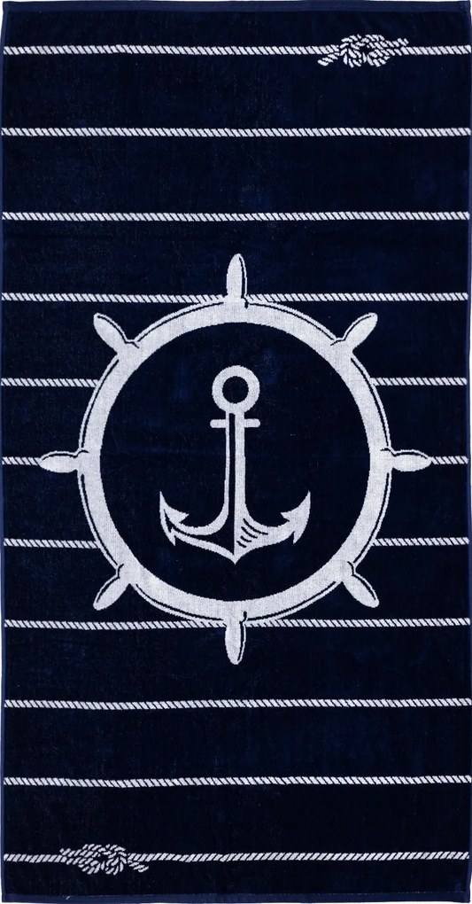 BAHIA Strandtörölköző matrózmintás 3. 165x90cm