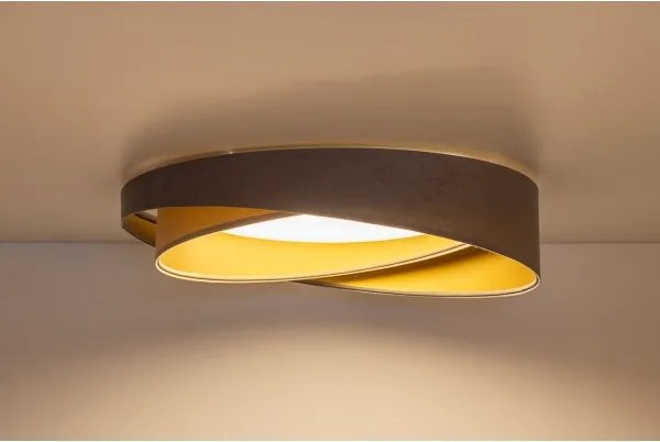 LED, fényerőszabályozható mennyezeti lámpa SM. GALAXY M. 24W/230V átm. 55 cm szürke/bézs/arany + távirányító