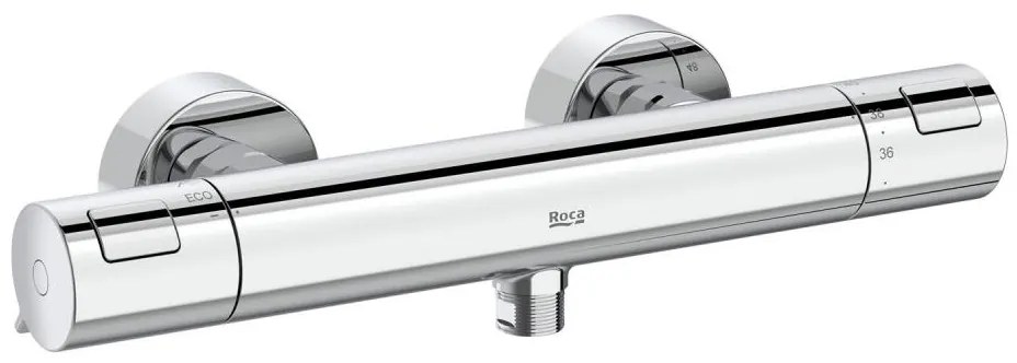 Roca A5A2E18C00 - T-500 termosztátos zuhanycsaptelep, fényes króm