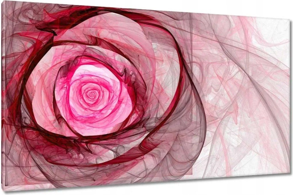 Vászonkép 120x70 Rózsaszín fraktál rózsa