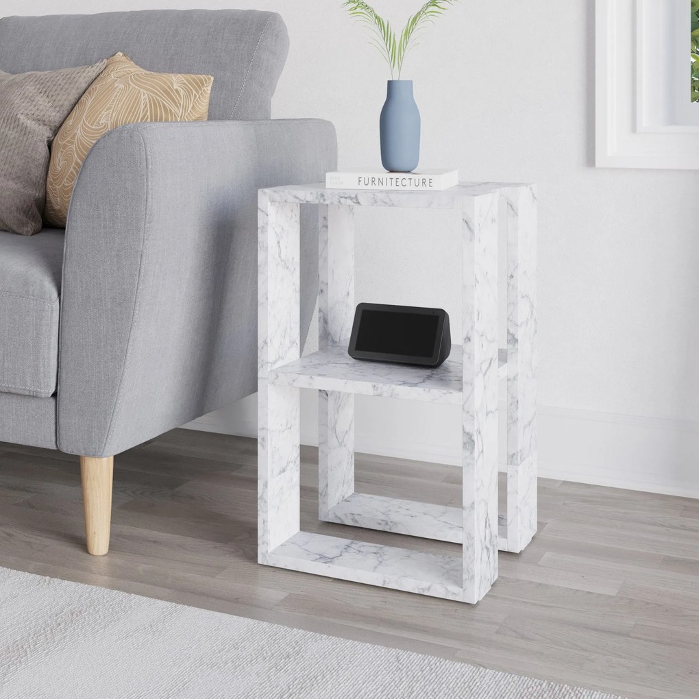 Éjjeliszekrény Lonie - Carrara Marble