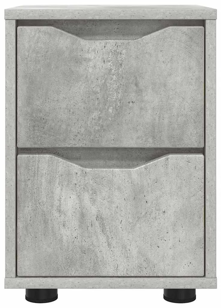 vidaXL Éjjeliszekrények 2 pcs Beton Szürke 30,5 x 30 x 43 cm Faanyag