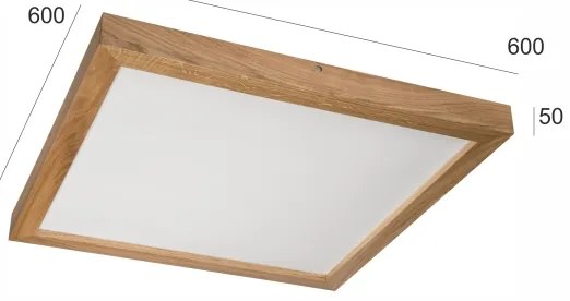 Brilagi - LED fürdőszobai lámpatest WOODY FRAME LED/40W/230V 60x60 cm IP44 tölgy