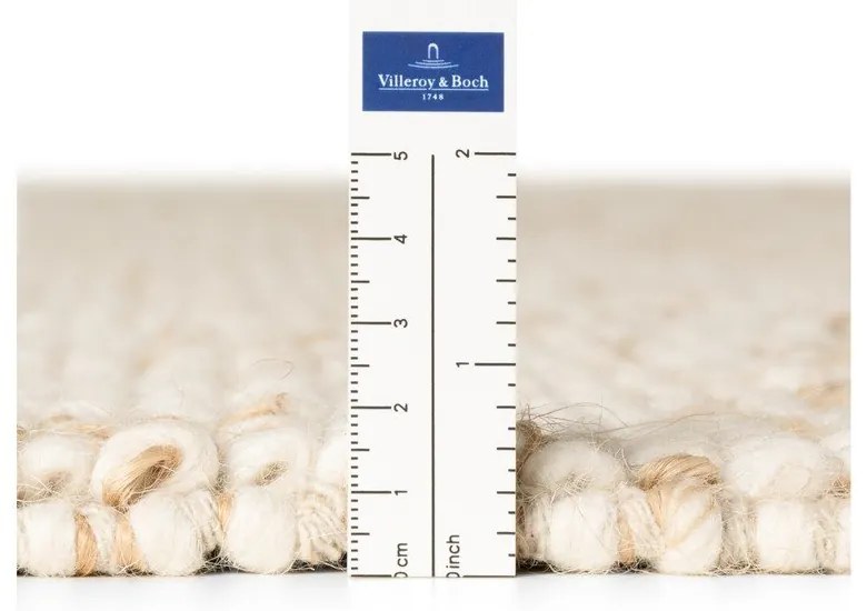 Bézs kézi szövésű gyapjúkeverék szőnyeg 80x150 cm Peas – Villeroy&amp;Boch