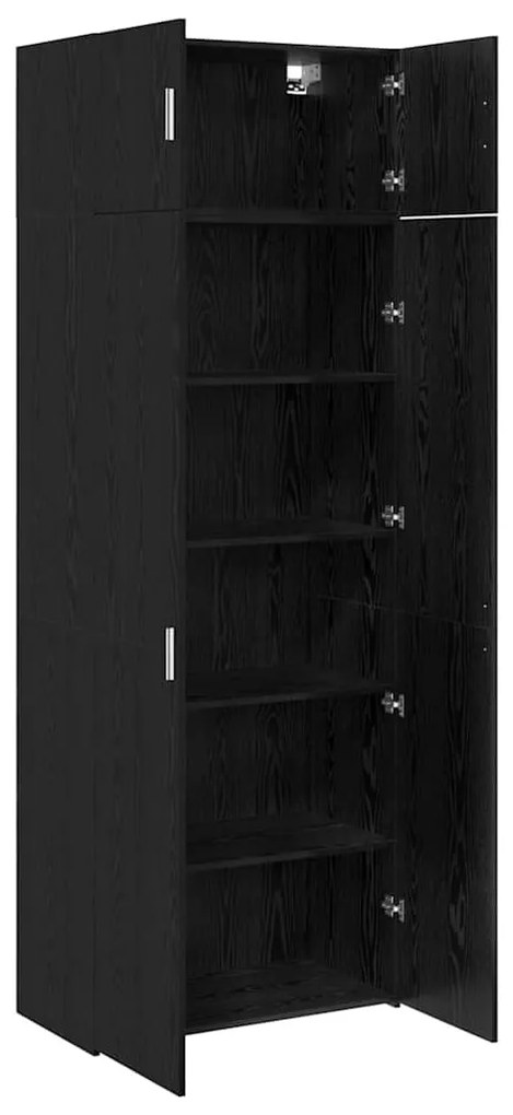 Tárolószekrény Musta tammi 80 x 41 x 225 cm Faanyag