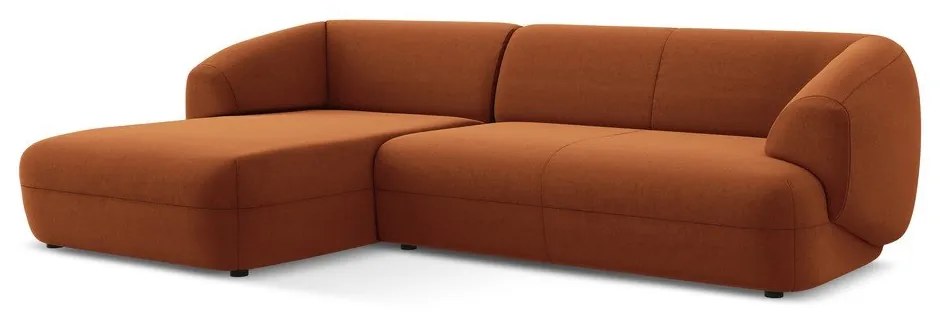 Narancssárga bársony sarokkanapé (bal oldali) Moana – Makamii