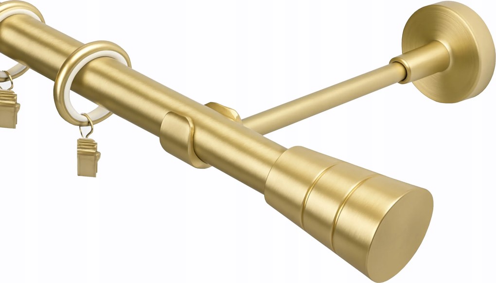 Fém Függönykarnis Szimpla 19mm MIX Végek Sárgaréz Matt 180 galvanizált