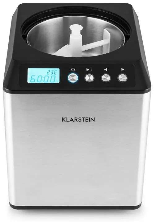 Klarstein Vanilla Sky, fagylaltgép, kompresszorral, 180 W, 2 L, rozsdamentes acél, ezüst