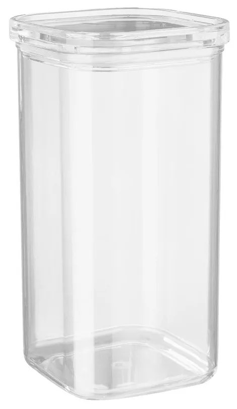 CLEARANCE átlátszó tárolóedény, négyzet alapú 1700 ml
