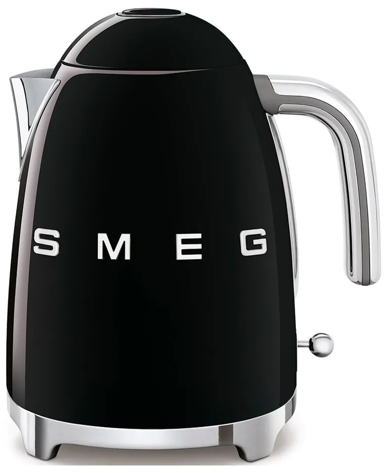 Fekete rozsdamentes acél vízforraló 1,7 l Retro Style – SMEG