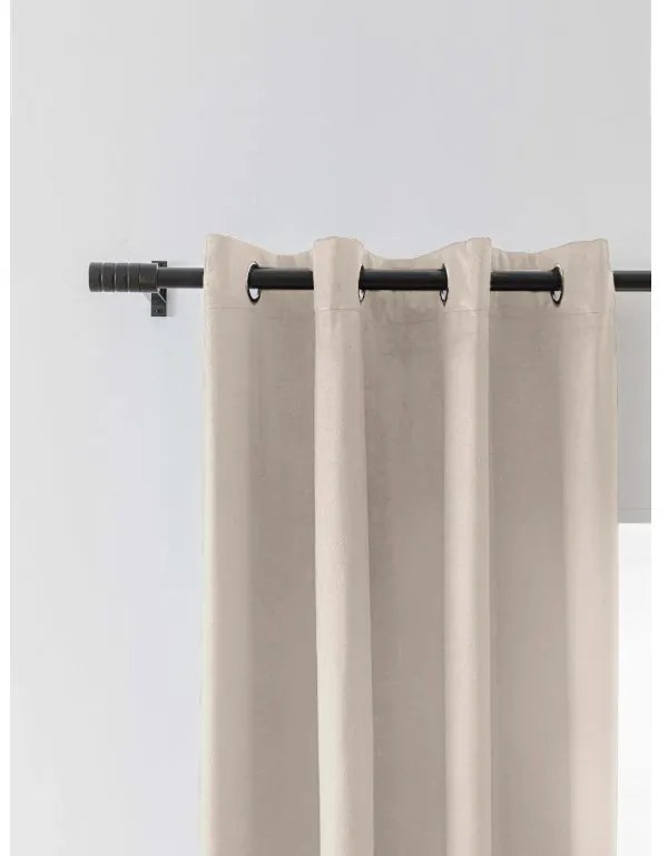 Sötétítő függöny VELVET bézs 140x250 cm (2 db), fém gyűrűk