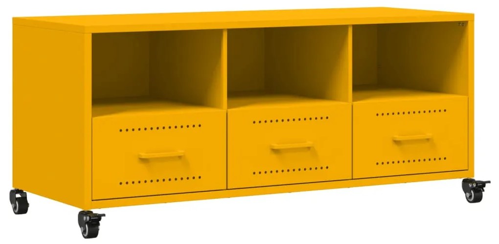 mustársárga acél TV-szekrény 100,5 x 39 x 43,5 cm