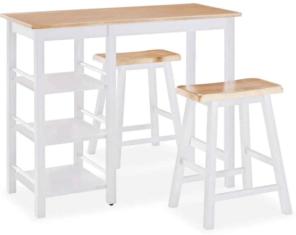 3 részes fehér MDF bárgarnitúra