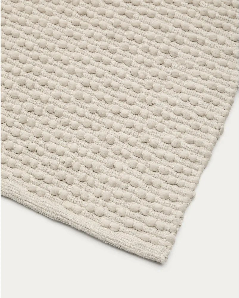 Krémszínű kézi szövésű pamutkeverék szőnyeg 160x230 cm Mascarell – Kave Home