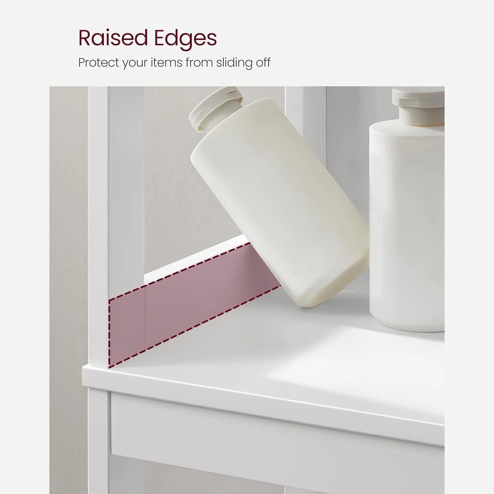 Fürdőszobai magas szekrény, fehér 30x30x141cm