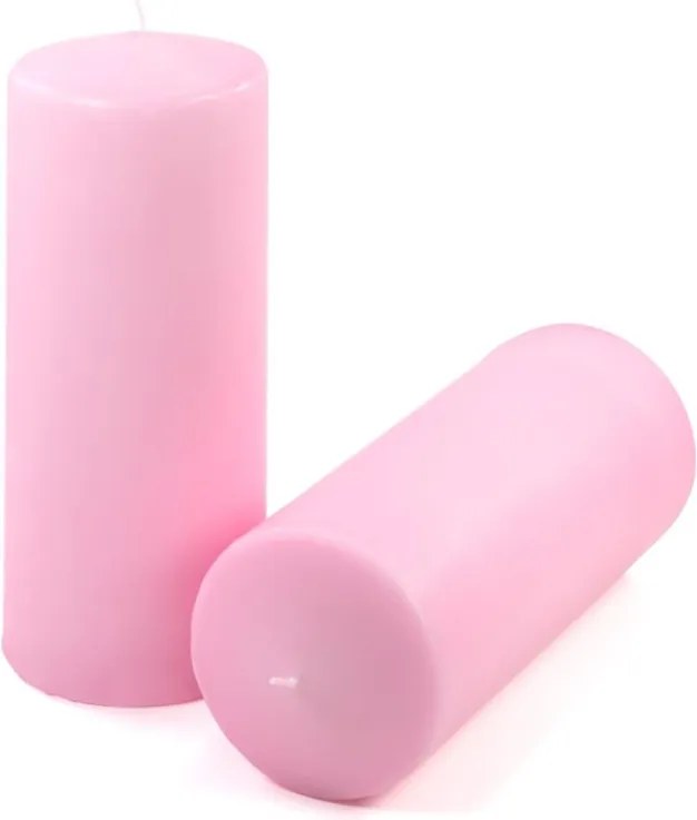 Gyertya készlet 25 cm Ø 10 cm 4 db rózsaszín