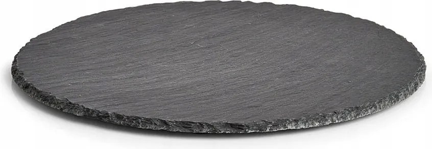 Tálaló tányér, kerek, pala, ?30x0,4-0,