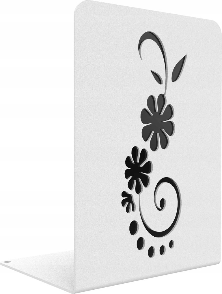 Könyvtámasz Virágok fehér