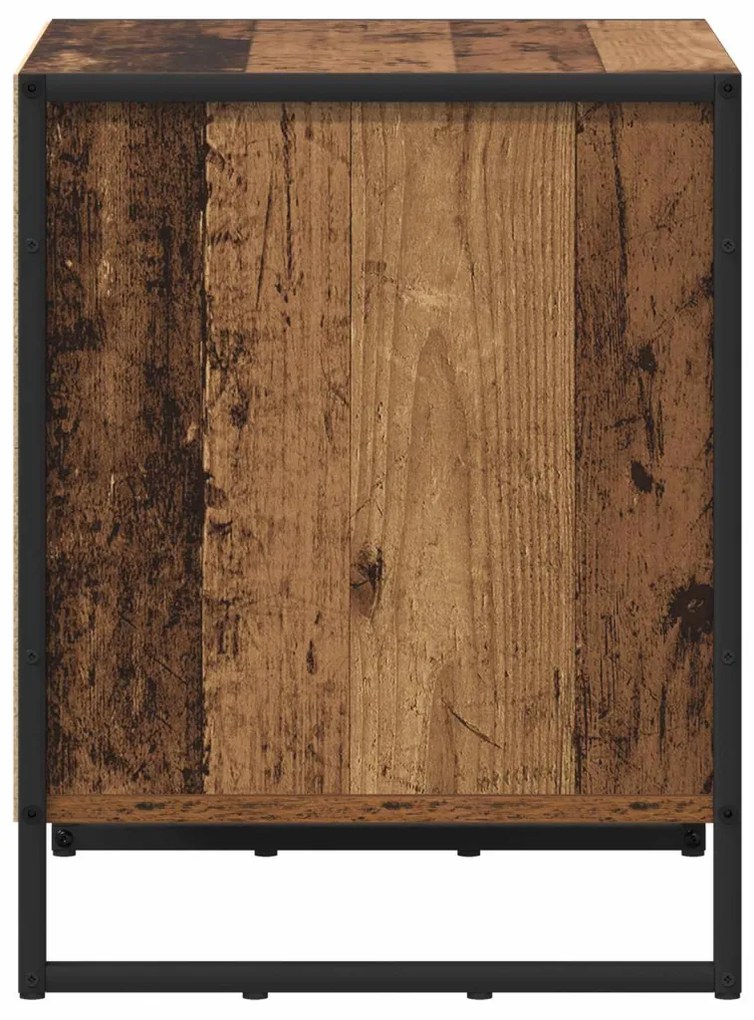 vidaXL Éjjeli asztal fiókkal Öreg fa 50 x 39.5 x 50 cm Faanyag