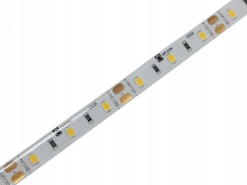 Led Szalag 12V DC Fehér Meleg 3000K 4,8W/m 300 Smd 2835 IP65 8mm Opticon