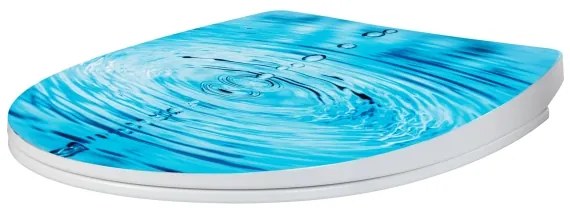 WENKO 24082800-WC-ülőke DROPLETS 45x38,8 cm színes/fényes króm