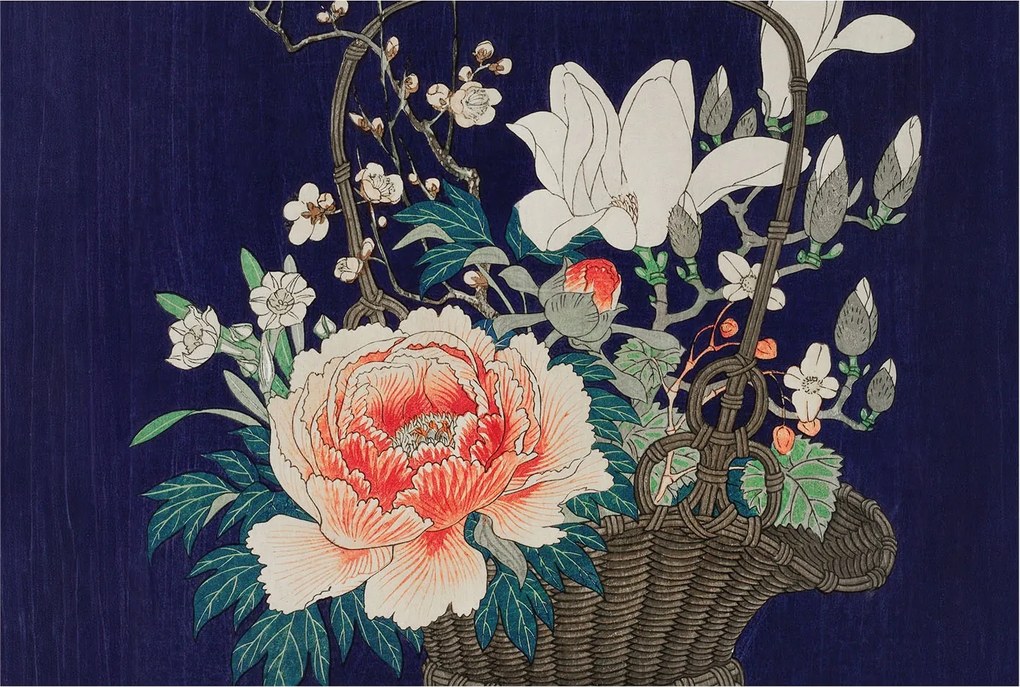 Fotótapéta Dekoratív Fali Tapéta Képekkel Virágos kosár 104x70