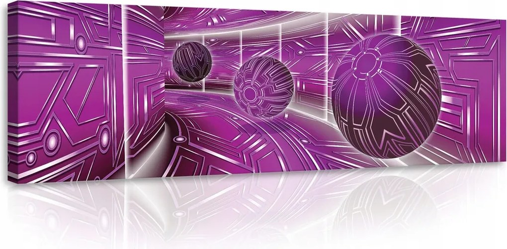 Vászonkép 145x45 Lila Minimalizmus Technológia High-tech alagút Iroda