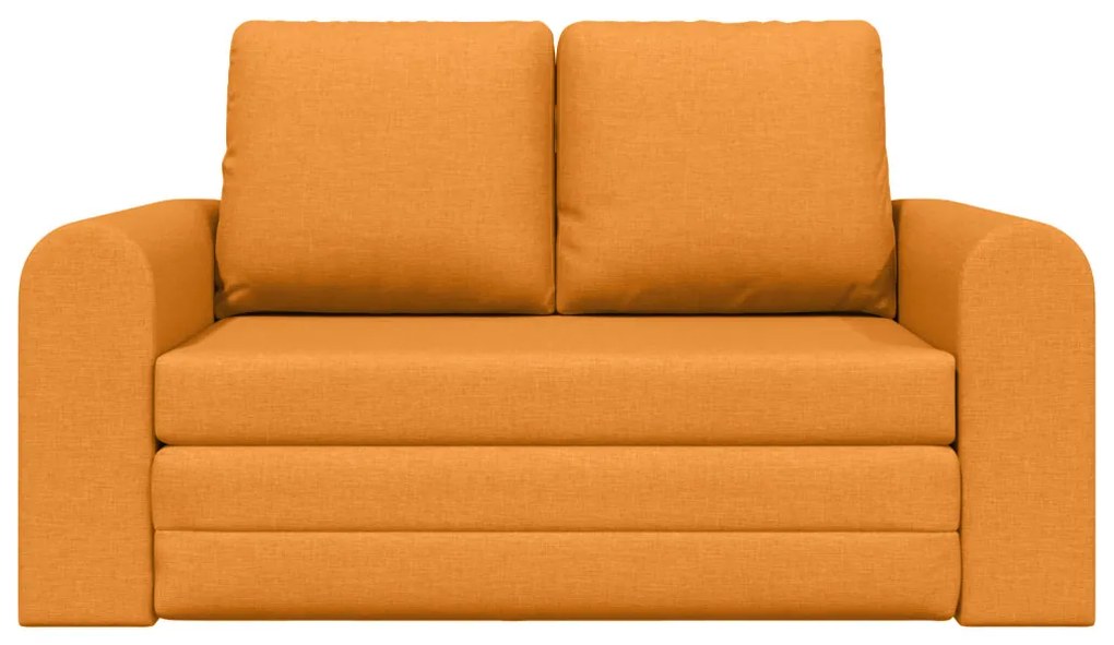 Padló Sofa Ágy 2 az 1-ben Sötét Sárga 148x71x83 cm Textil