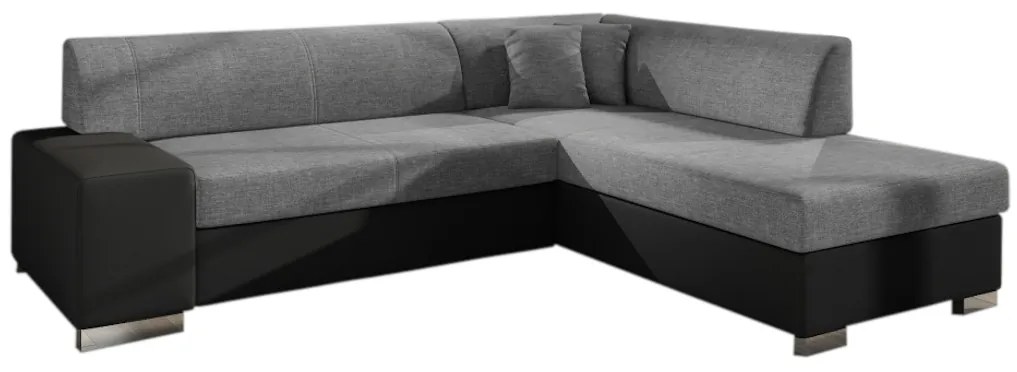 CHERRY ágyazható sarok ülőgarnitúra, 278x73x216 cm, sawana 21/soft 011 black, jobbos