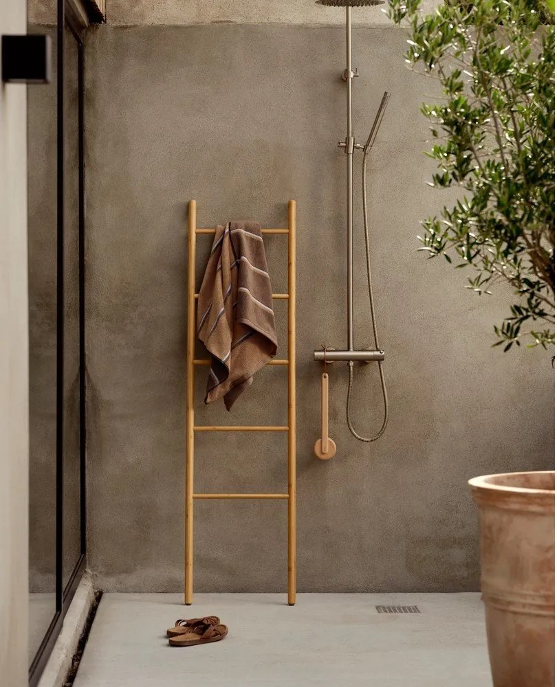 Barna-bézs pamut fürdőlepedő 70x140 cm Sauna – Zone