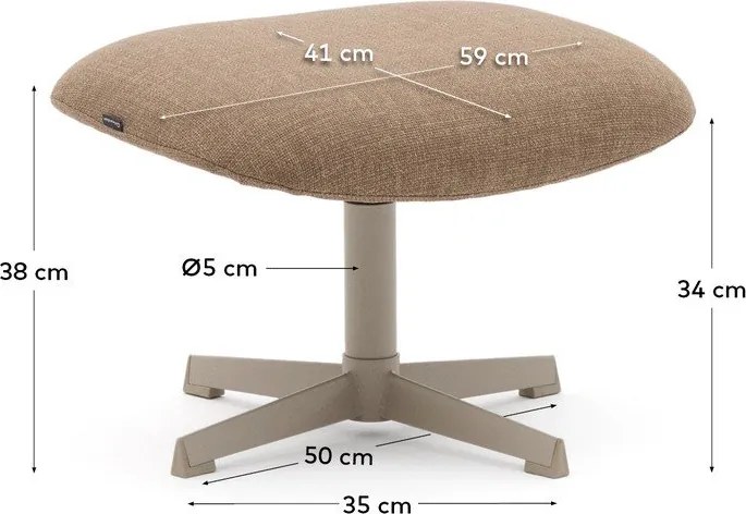 Barna lábtartó Jaspe – Kave Home