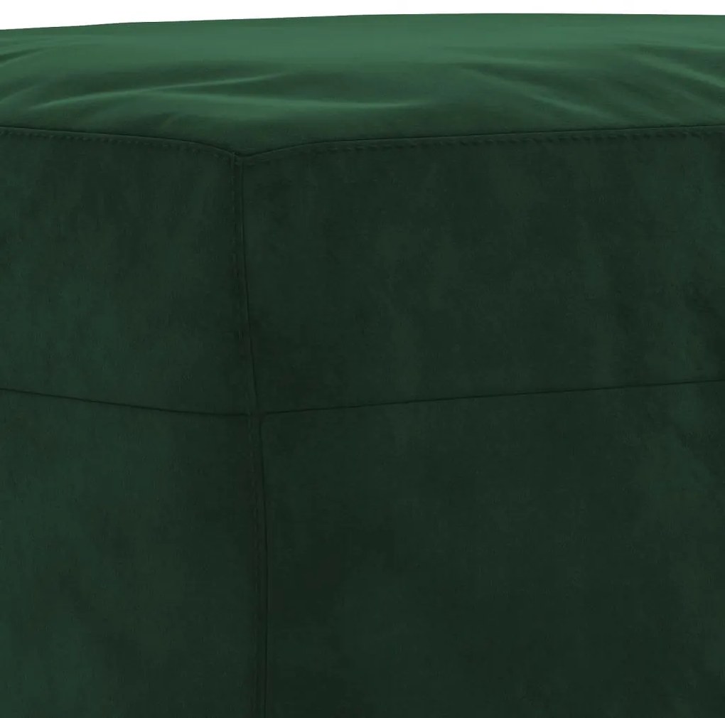 sötétzöld bársony pad 100x35x41 cm
