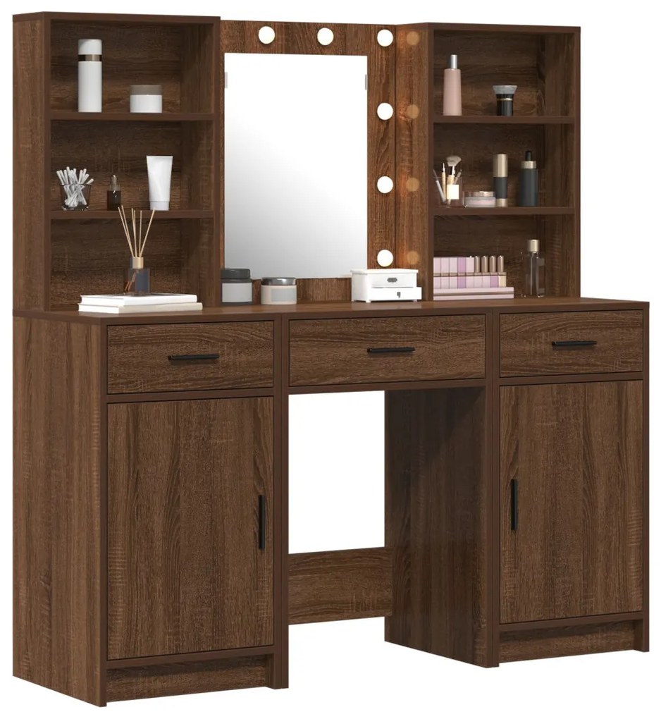 Dressing Table Set 3 db Régi Fa Fából készült