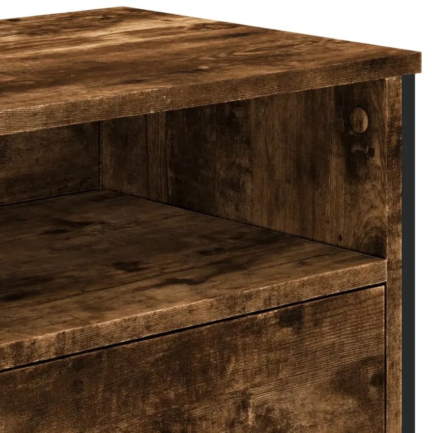 füstös tölgy színű szerelt fa TV-szekrény 122 x 34 x 41 cm