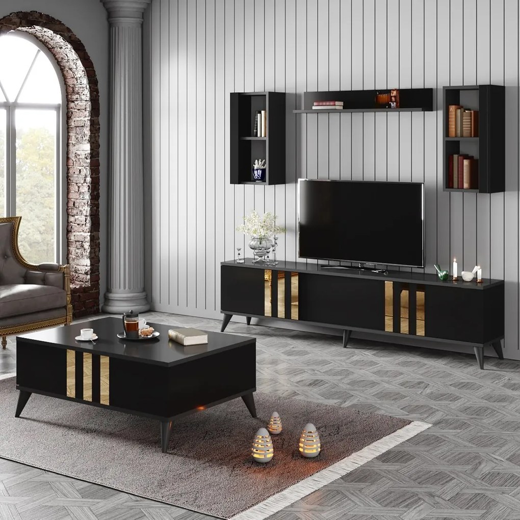 Nappali fal Golden (antracit + fekete). 1072971