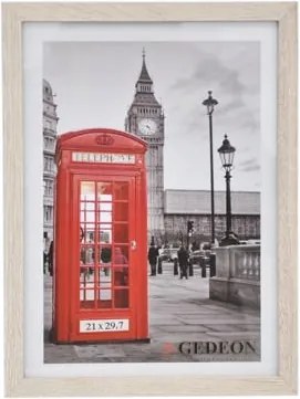 Képkeret 21x29,7 A4 faszerű skandináv természetes üveg