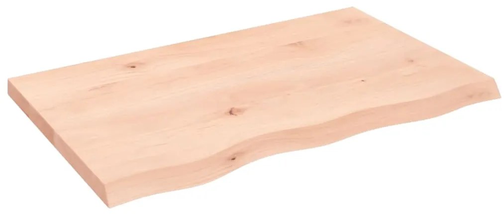 kezeletlen tömör tölgyfa fali polc 80x50x(2-4) cm