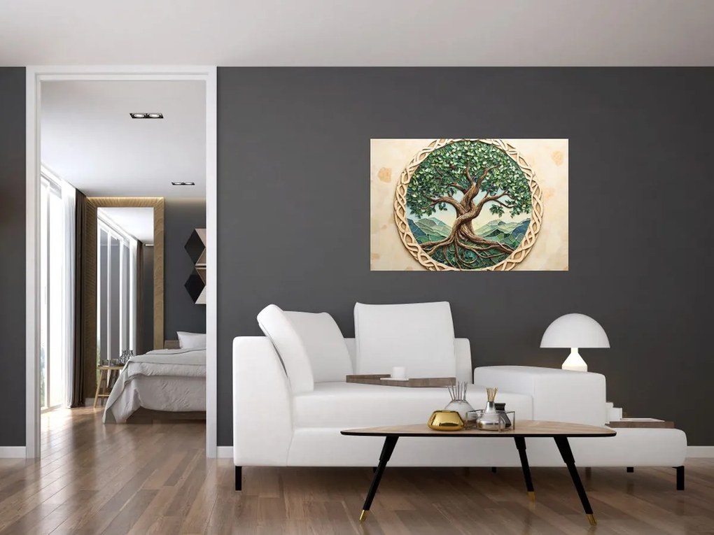 Kép – Fonott életfa (90x60 cm)