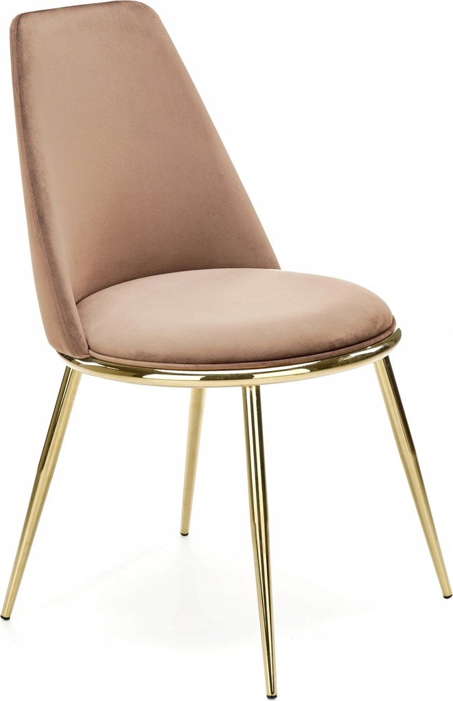 Bézs velúr kárpitozott szék fésülködőasztalhoz, nappaliba Glamour K460