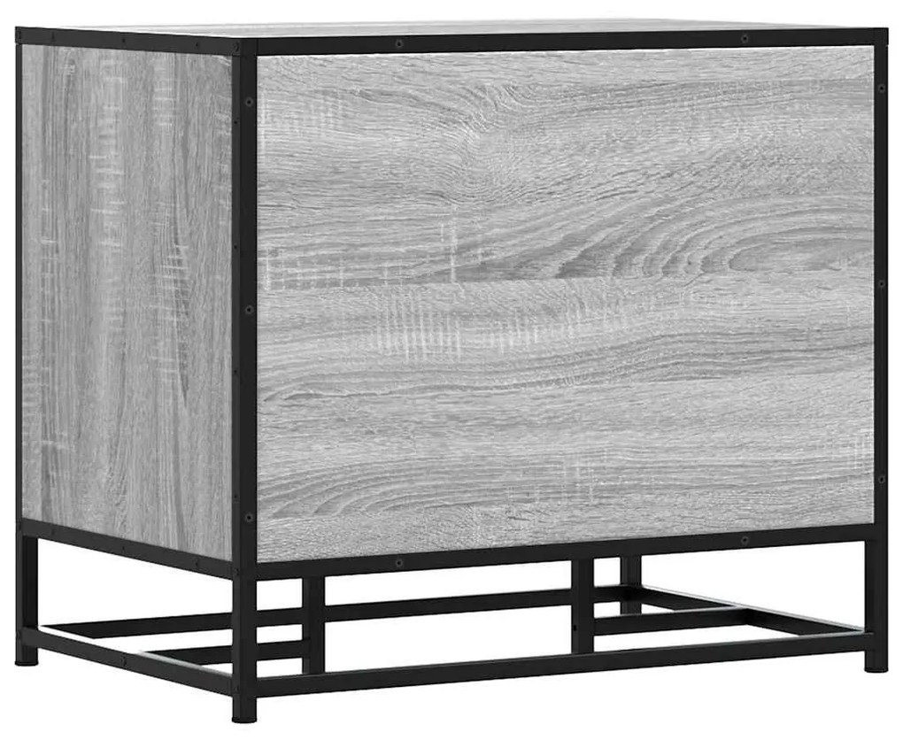 cipőpad szürke Sonoma 60x40x53,5 cm Gépi fa és fém